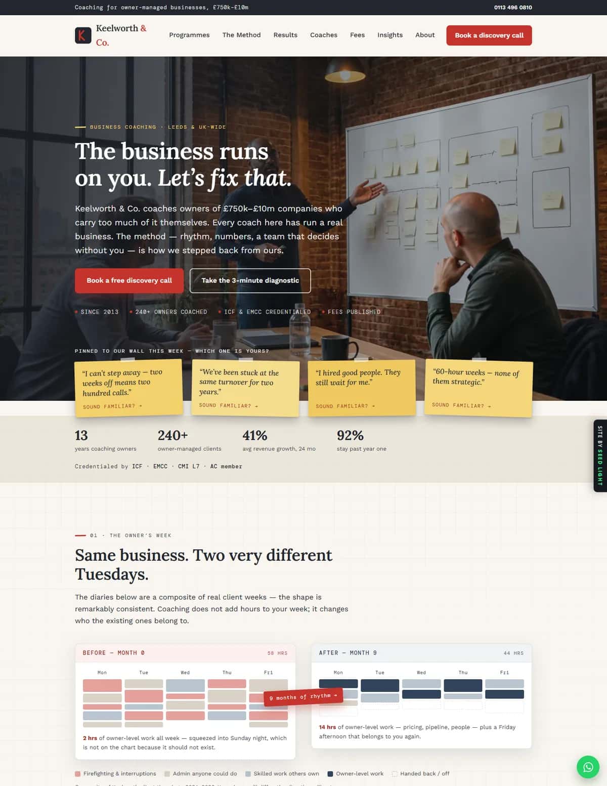 Keelworth & Co. demo website homepage