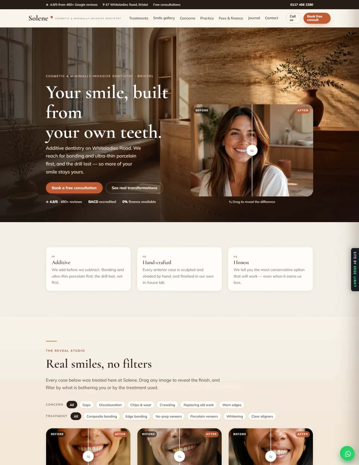 Solene demo website homepage