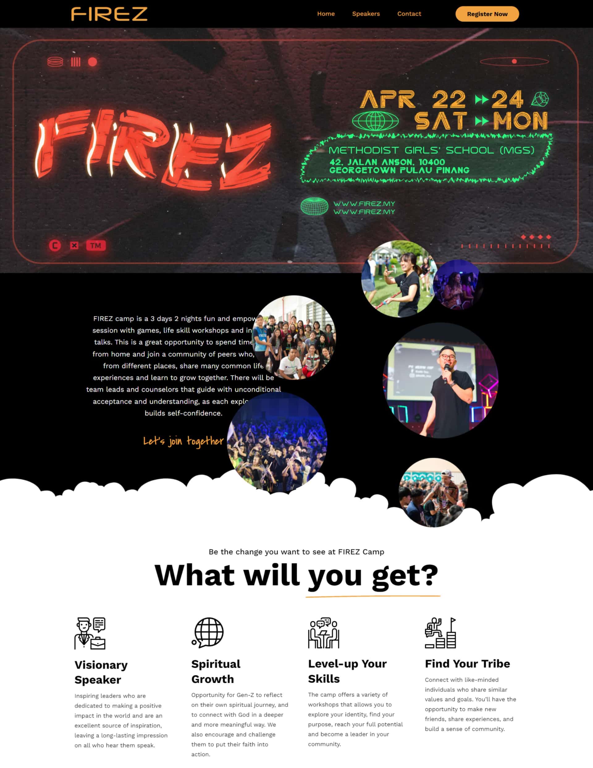 FirezCamp '23 website