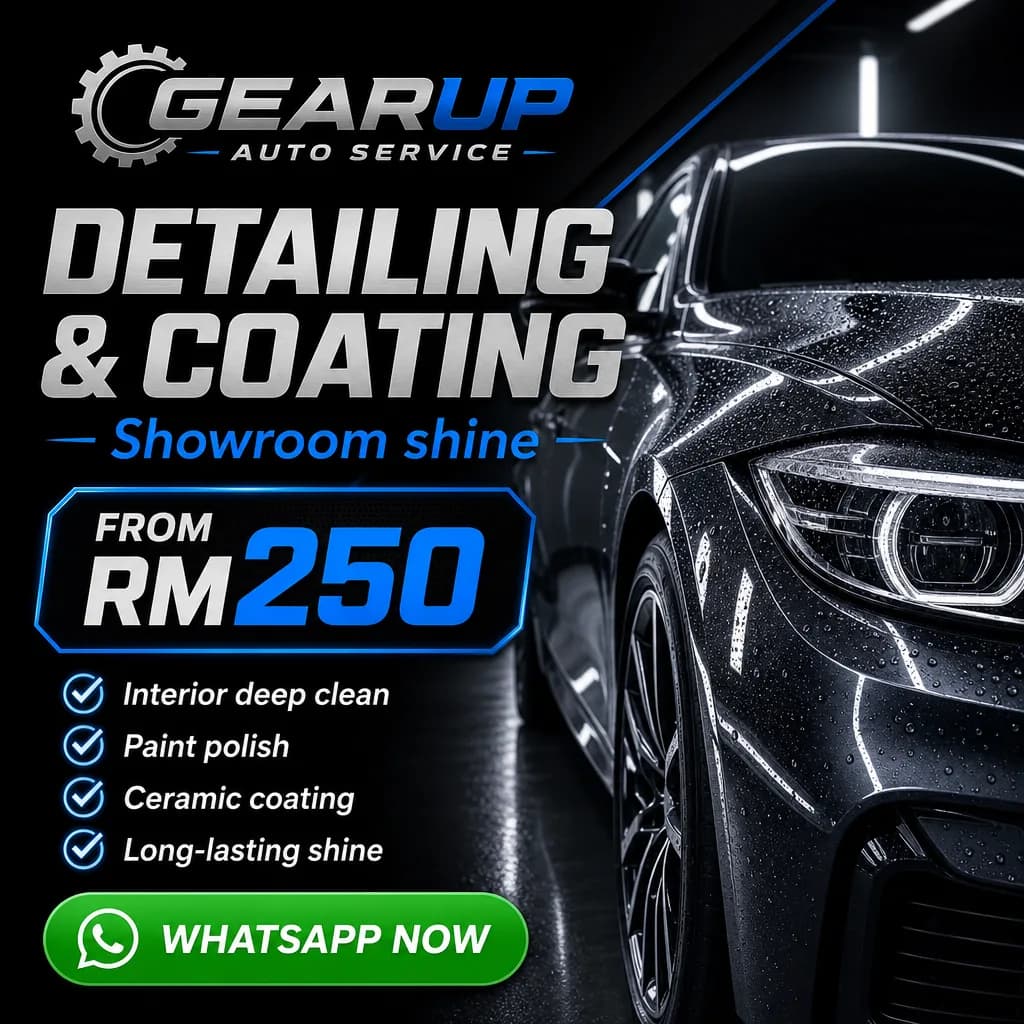 Automotive ad creative for GearUp Auto Service: Detailing and coating