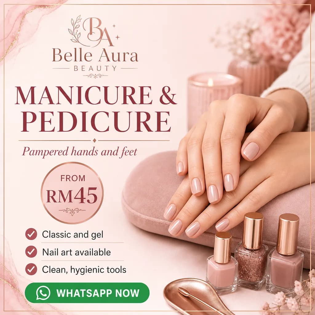 Beauty ad creative for Belle Aura Beauty: Manicure and pedicure