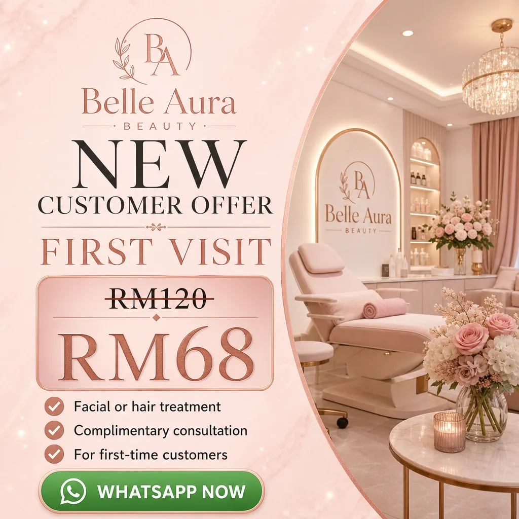 Beauty ad creative for Belle Aura Beauty: New customer offer