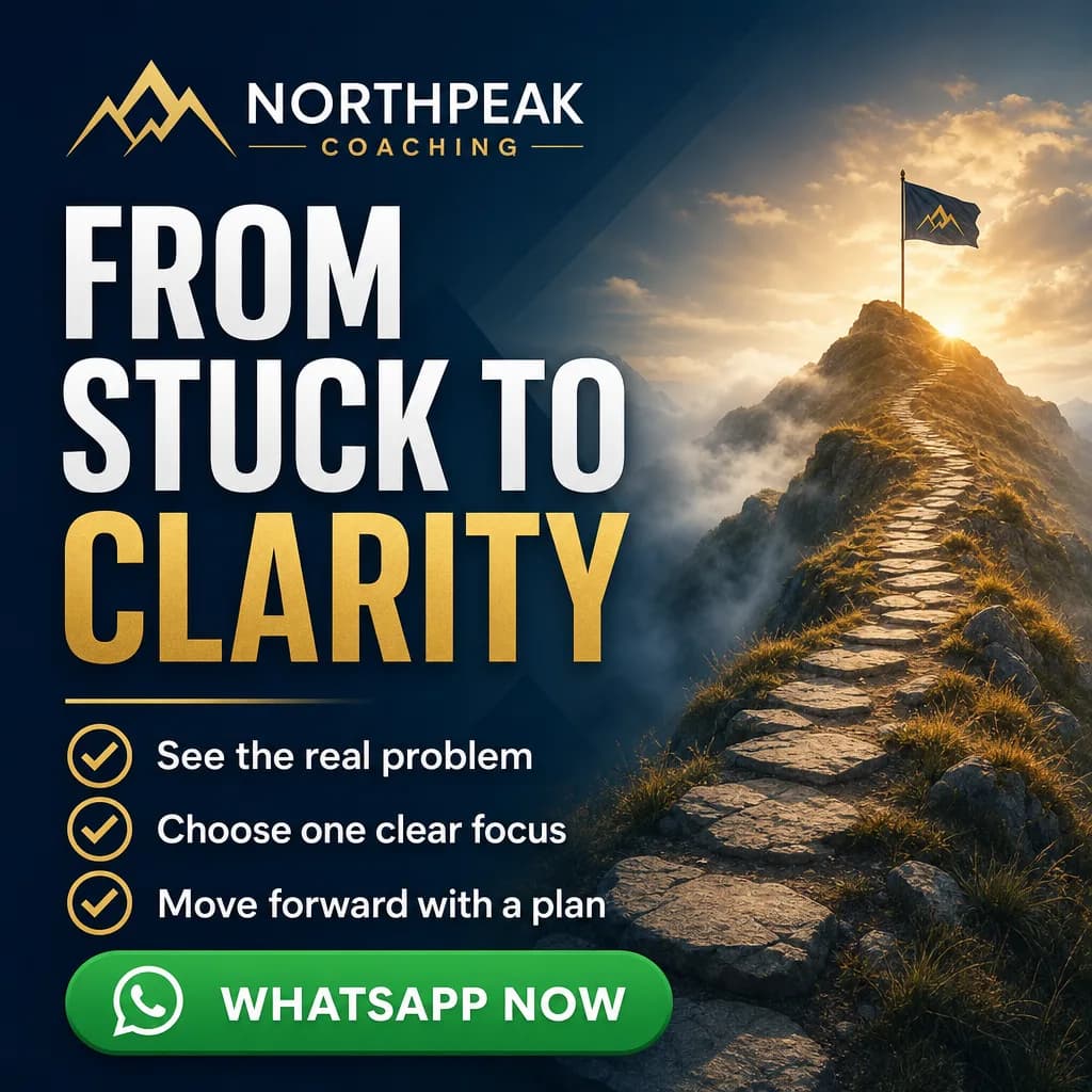 Coaching ad creative for Northpeak Coaching: From stuck to clarity