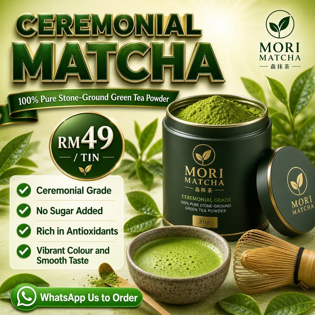 Food & Beverage ad creative for MORI MATCHA: Hero price badge
