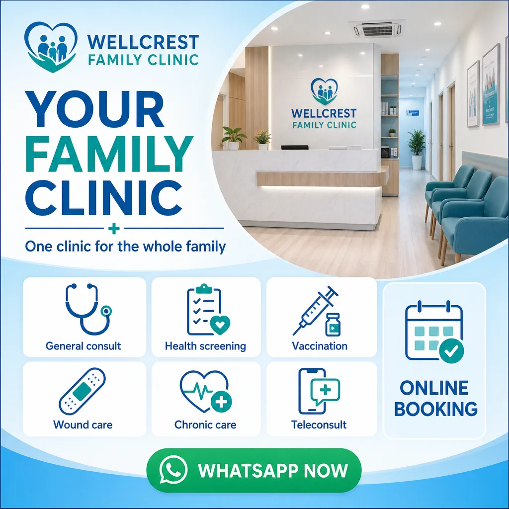 Healthcare ad creative for Wellcrest Family Clinic: Family clinic services