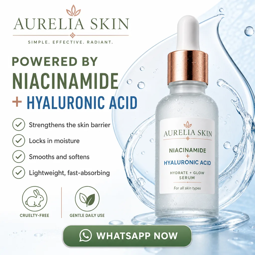 Skincare ad creative for AURELIA SKIN: Ingredient hero