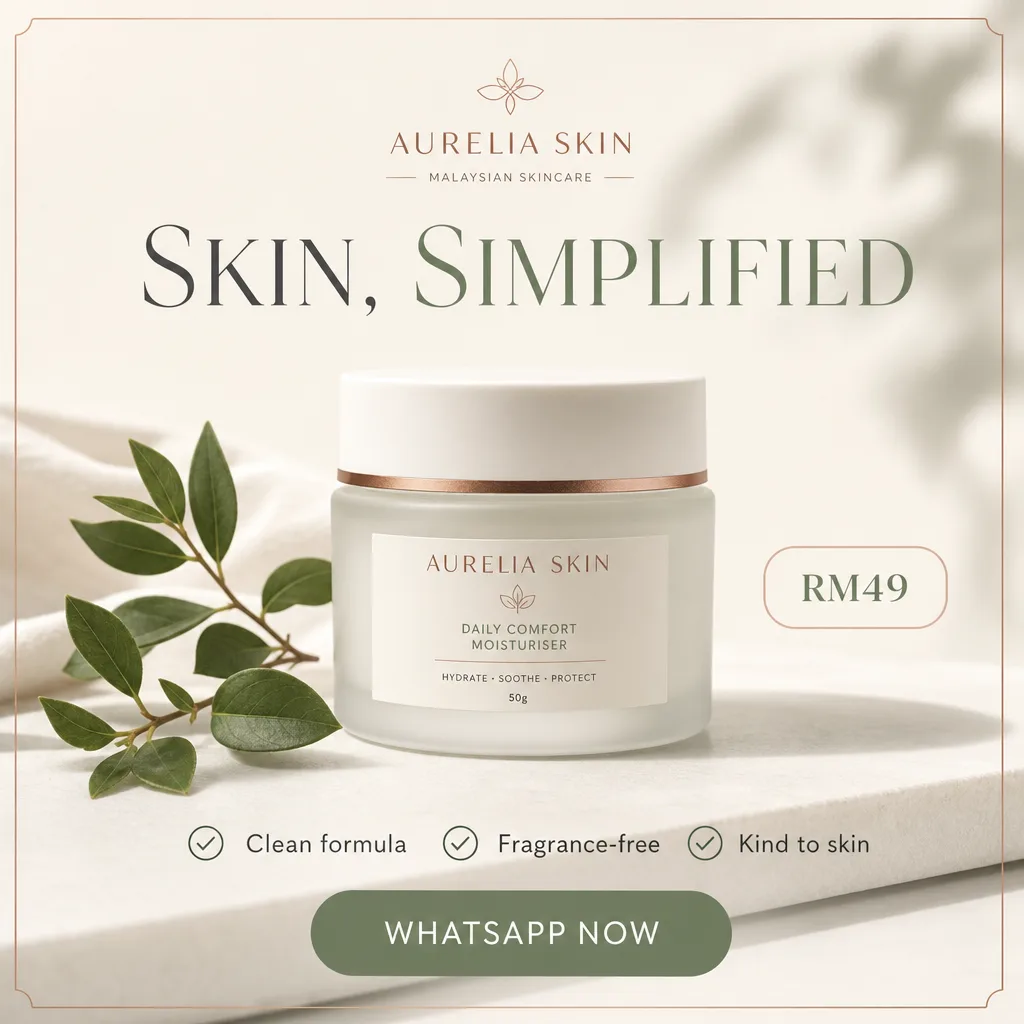 Skincare ad creative for AURELIA SKIN: Skin simplified
