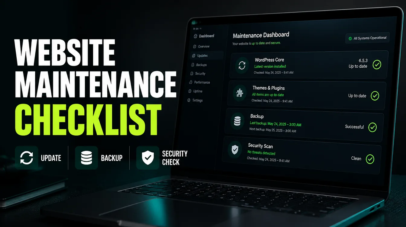 Website Maintenance Checklist: What to Do Monthly