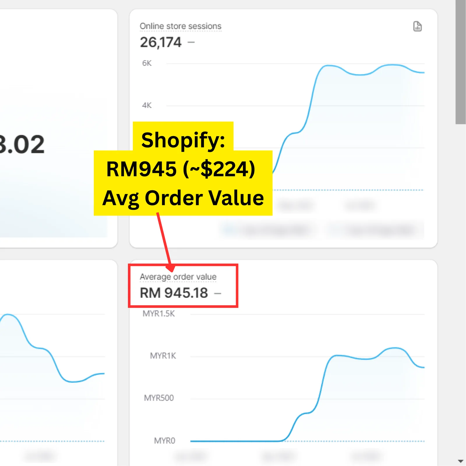 Shopify result for a Seed Light client: Shopify revenue