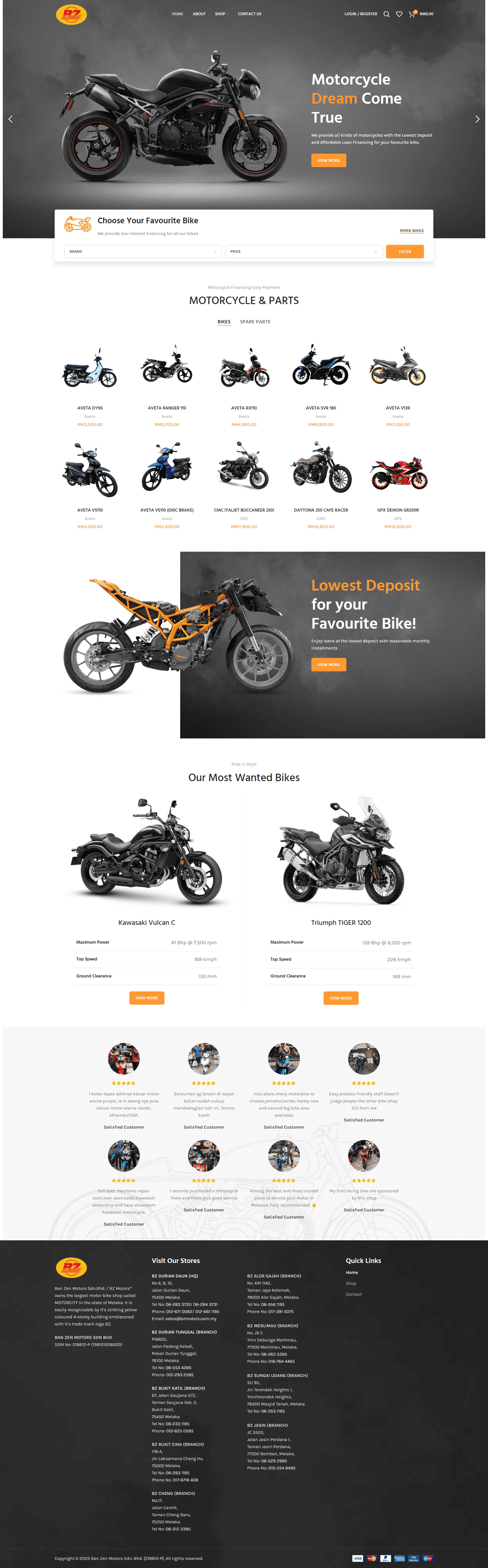 Ban Zen Motors website