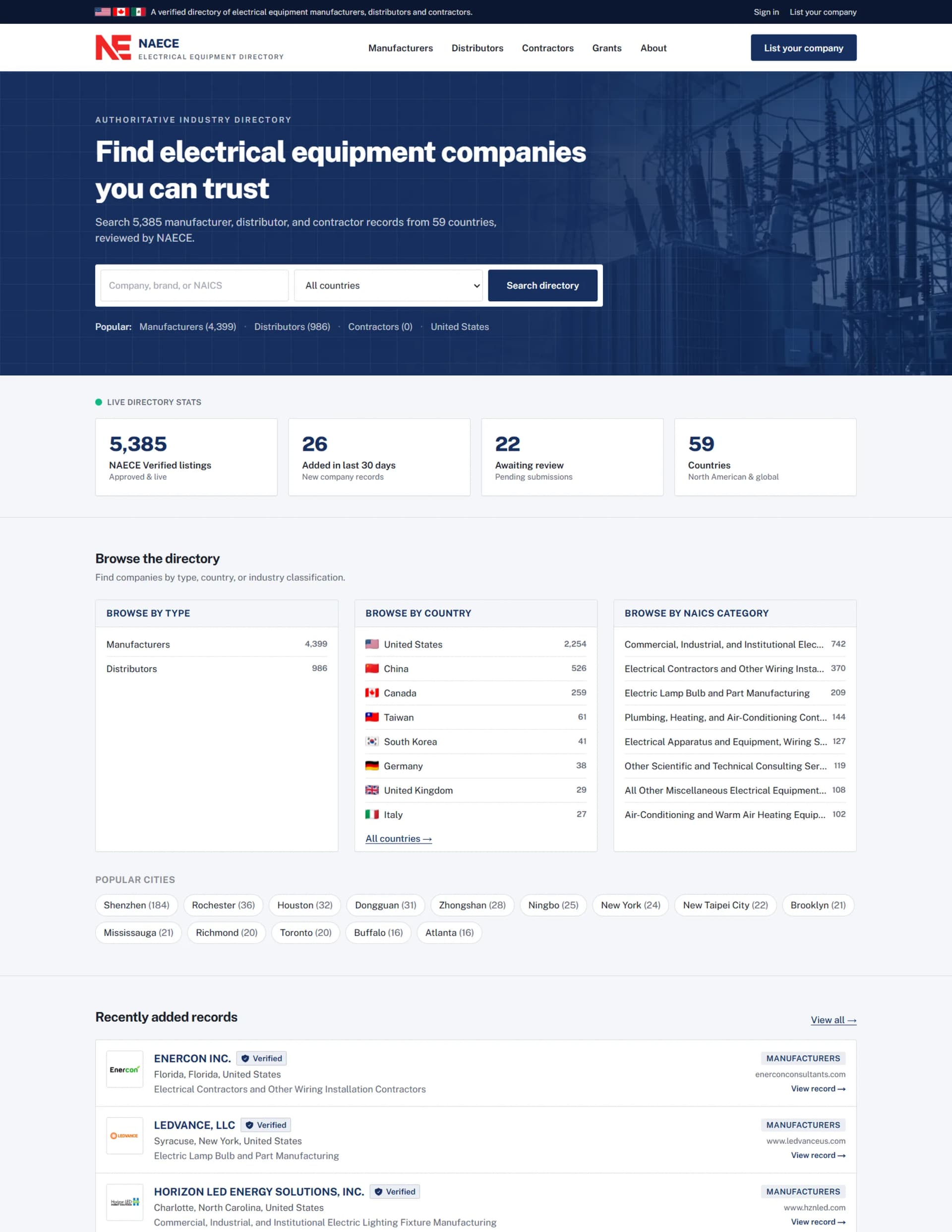 NAECE website