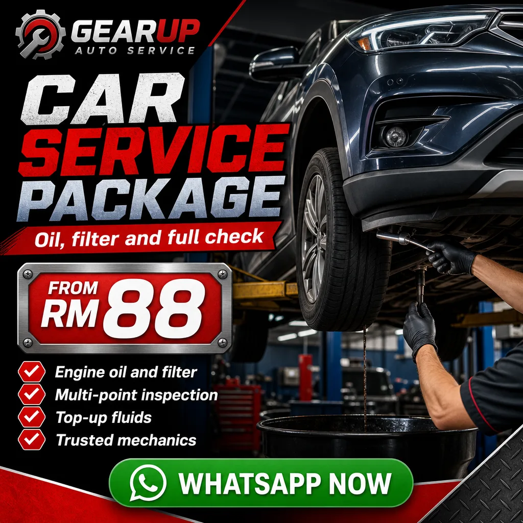 Automotive ad creative for GearUp Auto Service: Car service package