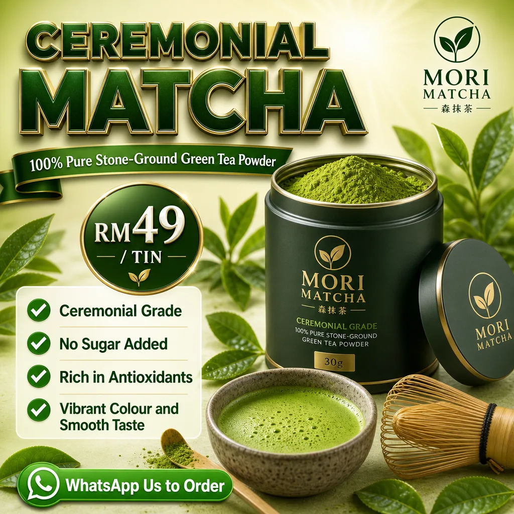 Food & Beverage ad creative for MORI MATCHA: Hero price badge