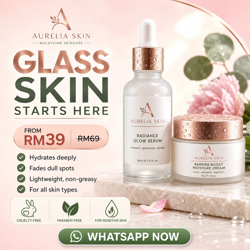 Skincare ad creative for AURELIA SKIN: Glass skin offer