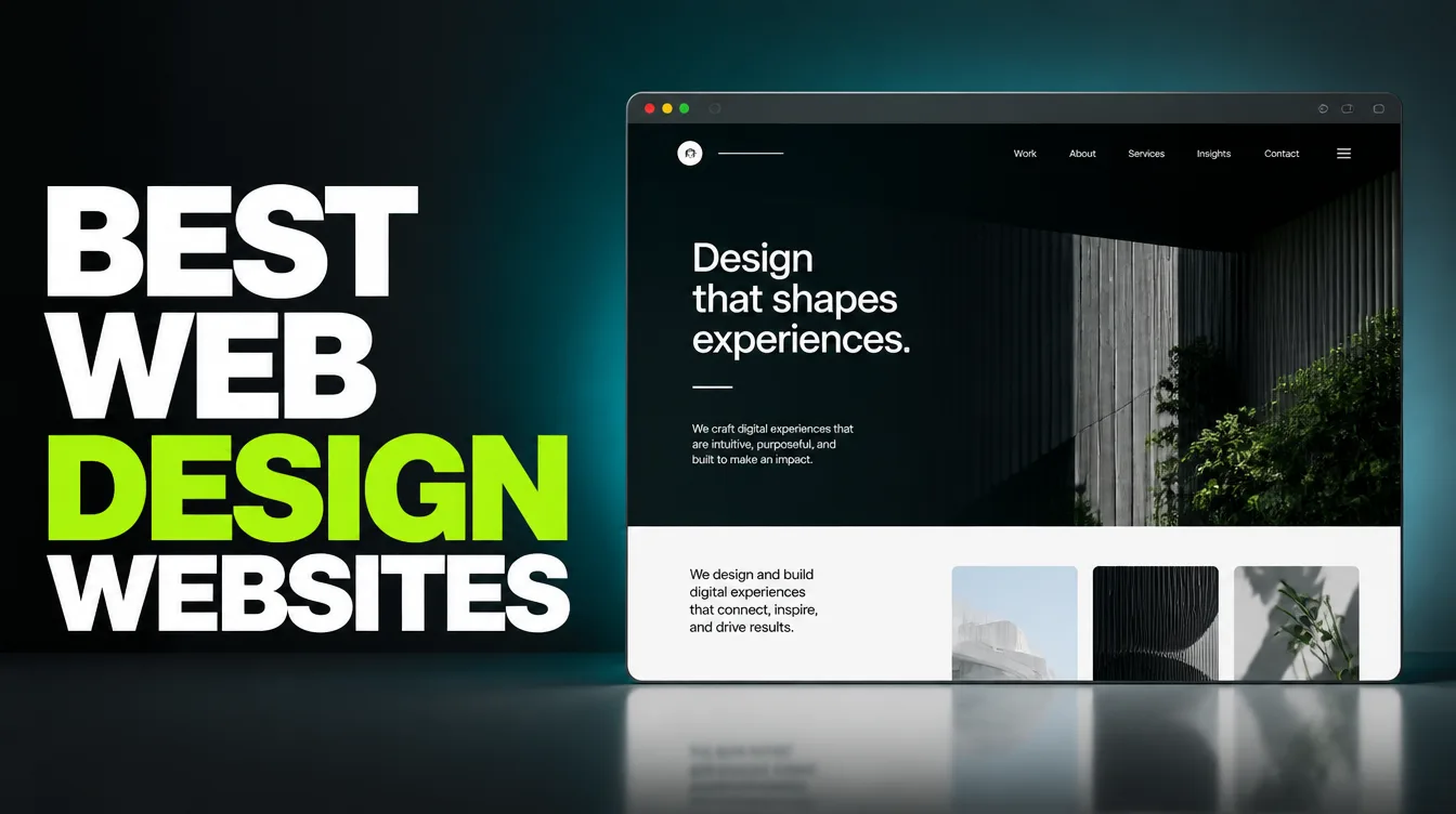 A clean modern website homepage layout on a browser frame, the kind of design worth learning from.