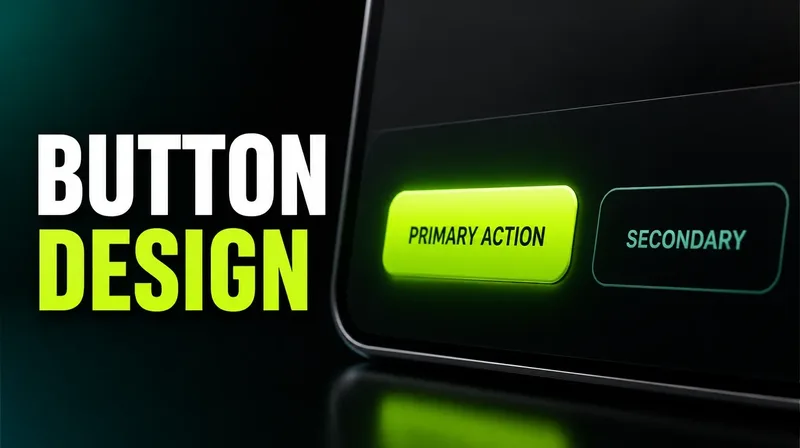 A primary call-to-action button glowing next to a secondary outline button on a dark UI screen.
