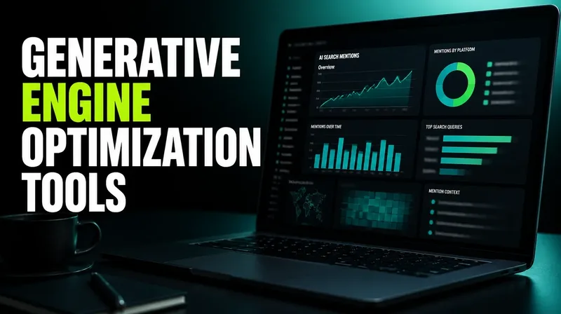A generative engine optimization tools dashboard tracking how often AI search mentions a brand.