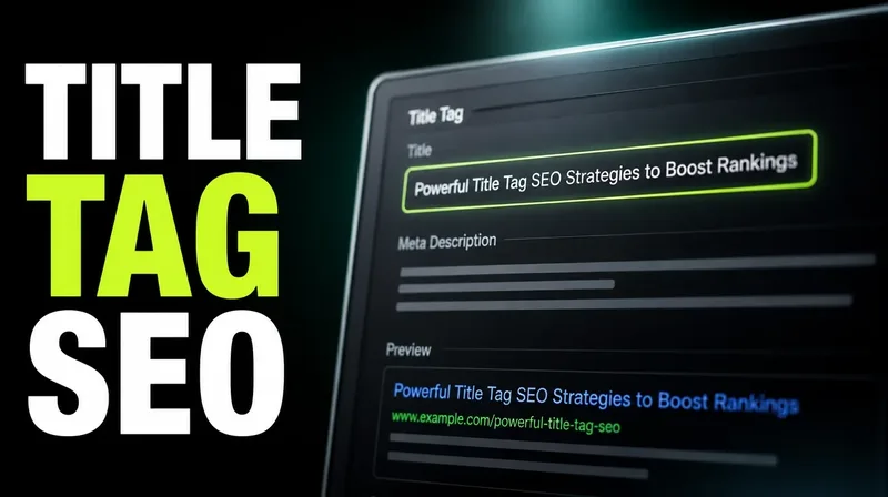 A search result title link highlighted inside an SEO editor showing the title tag field.