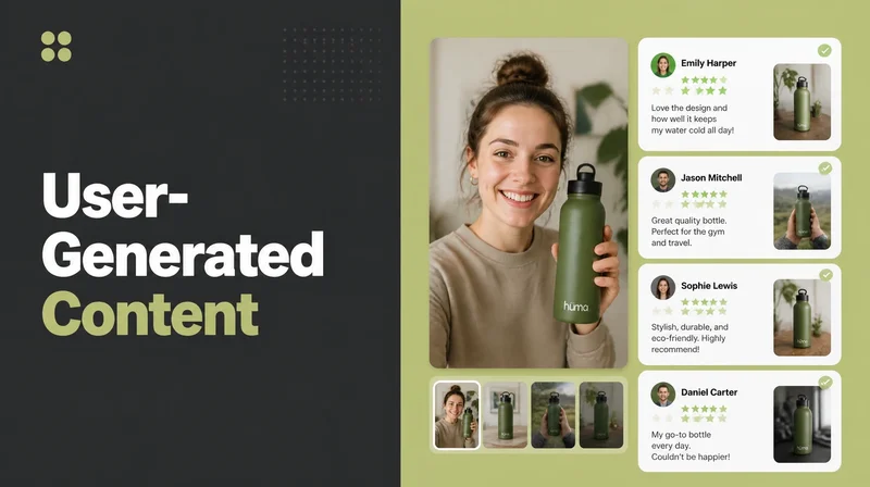 A customer photo and review feed on a product page.