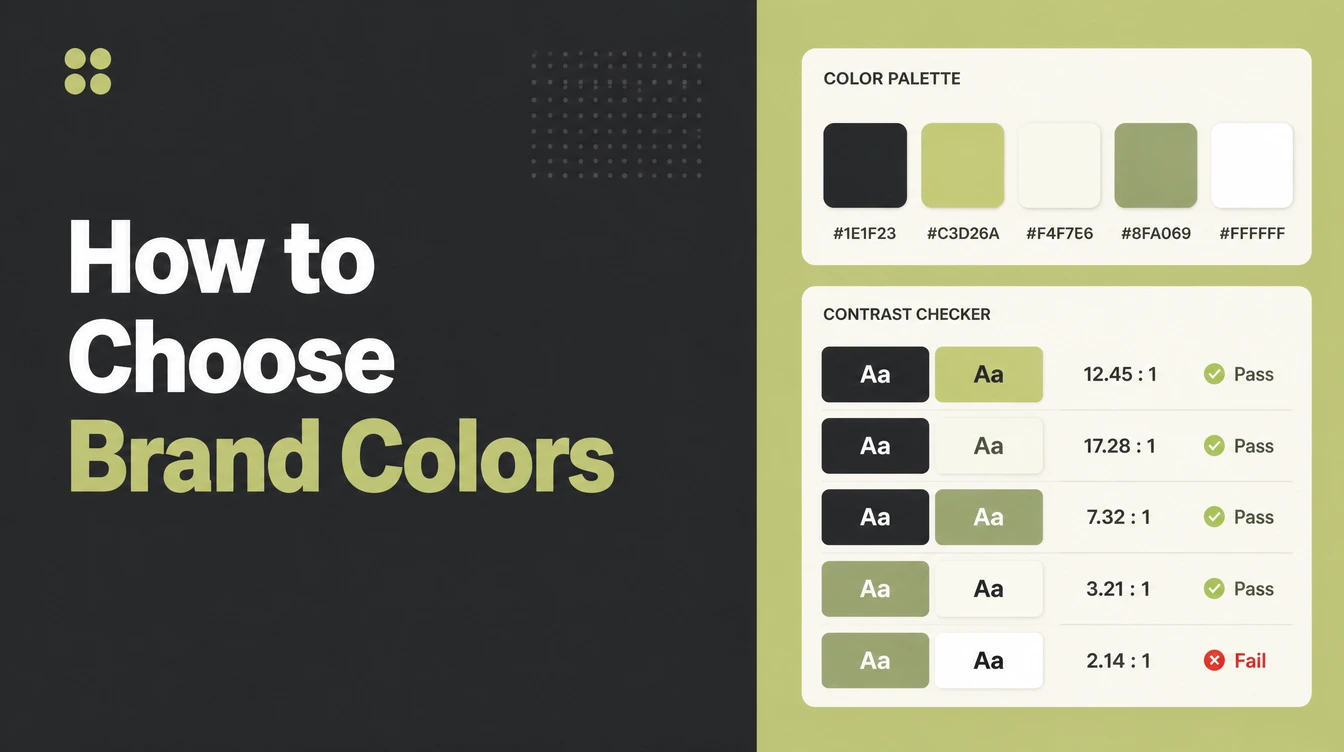 A colour palette builder with swatches and contrast checks.