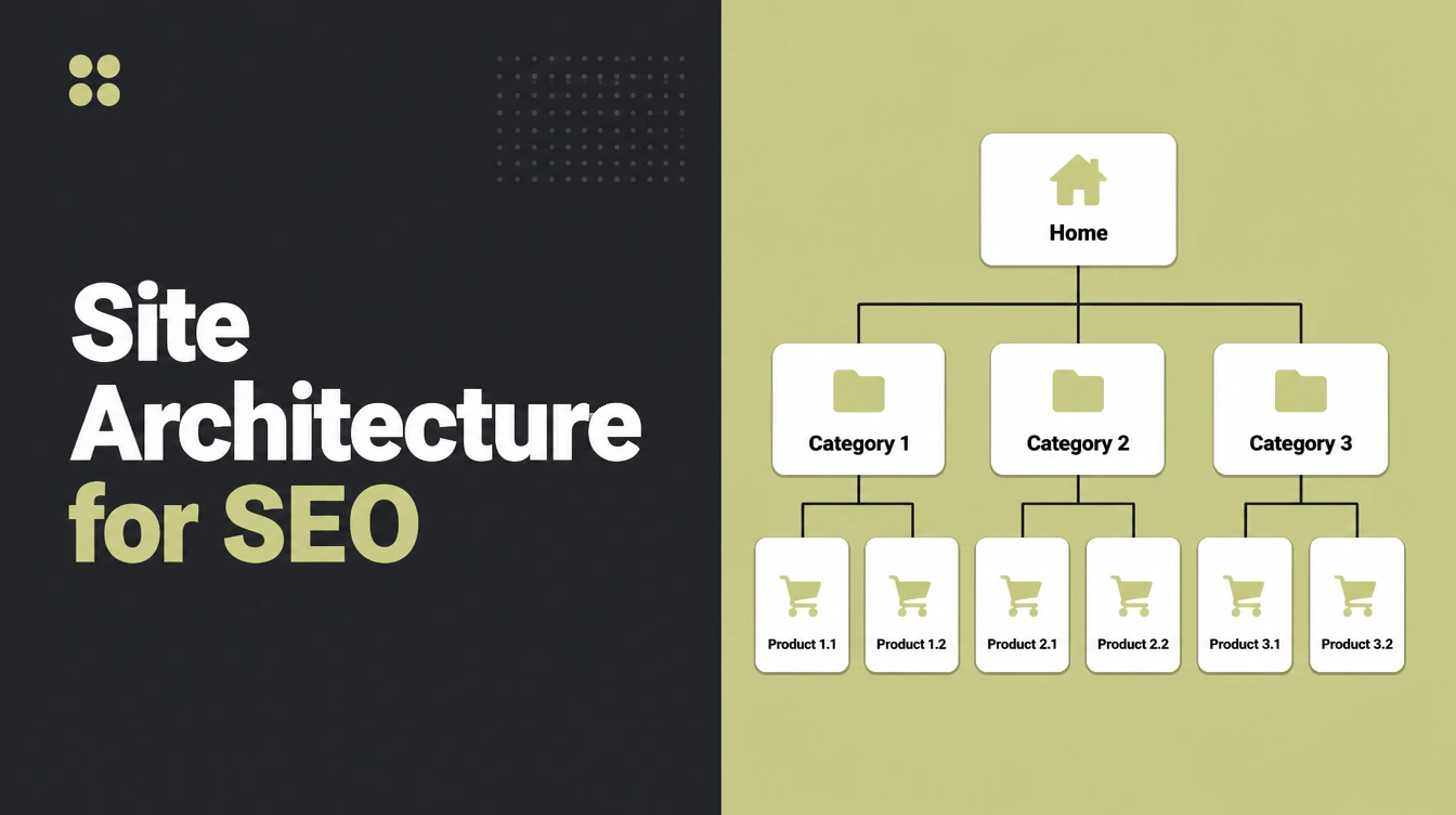 A site structure tree from home to category to product.