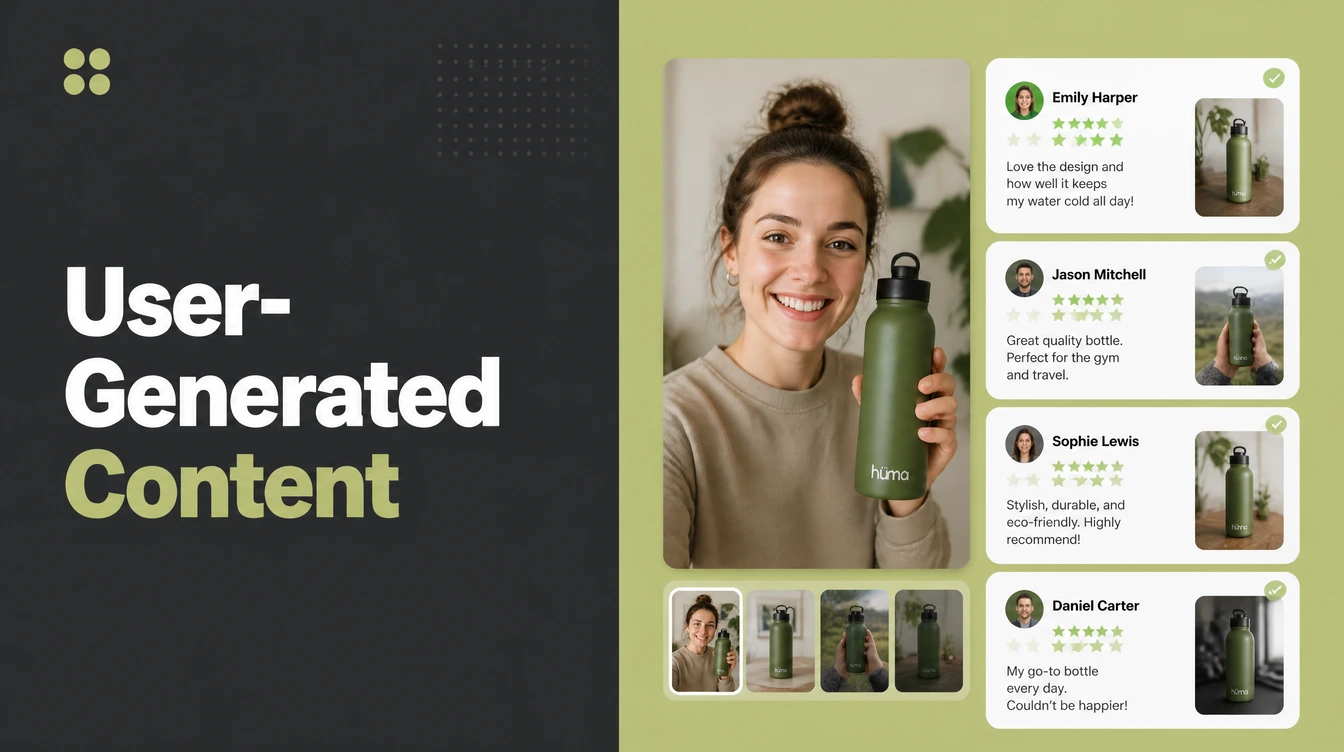 A customer photo and review feed on a product page.