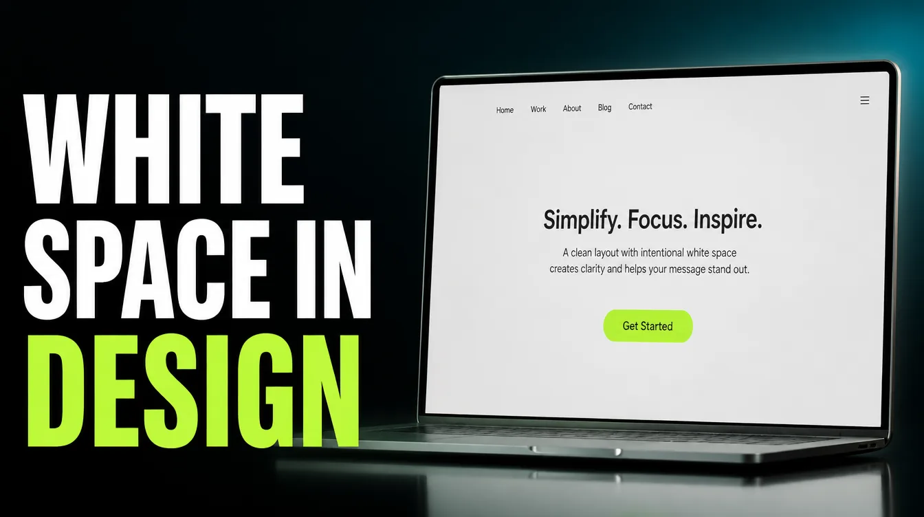 A clean minimal website layout with generous empty space around a single call-to-action button.