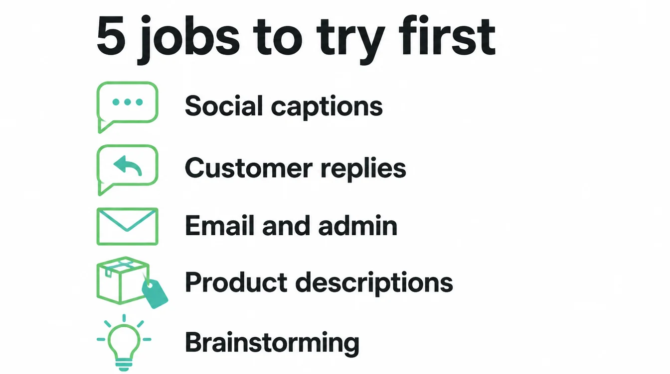 A list of five jobs to try first with AI