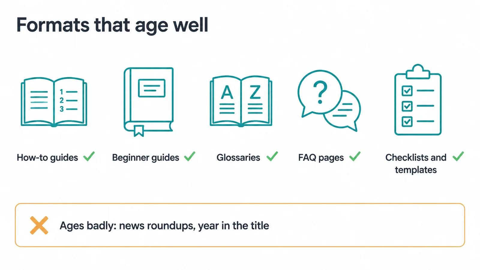 Five formats that age well
