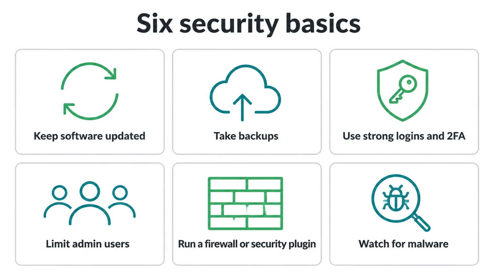 Six website security basics