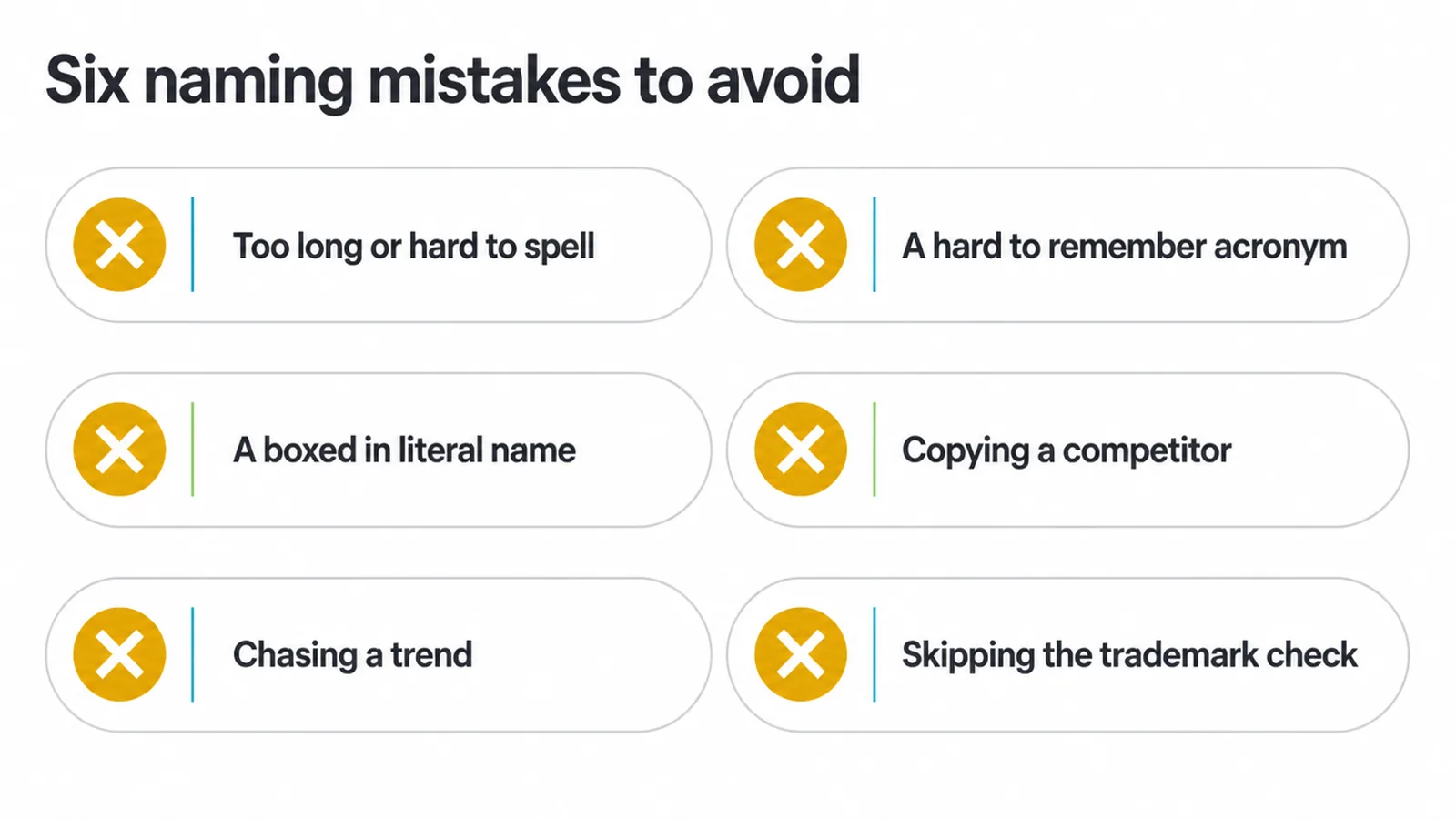Six common business naming mistakes to avoid