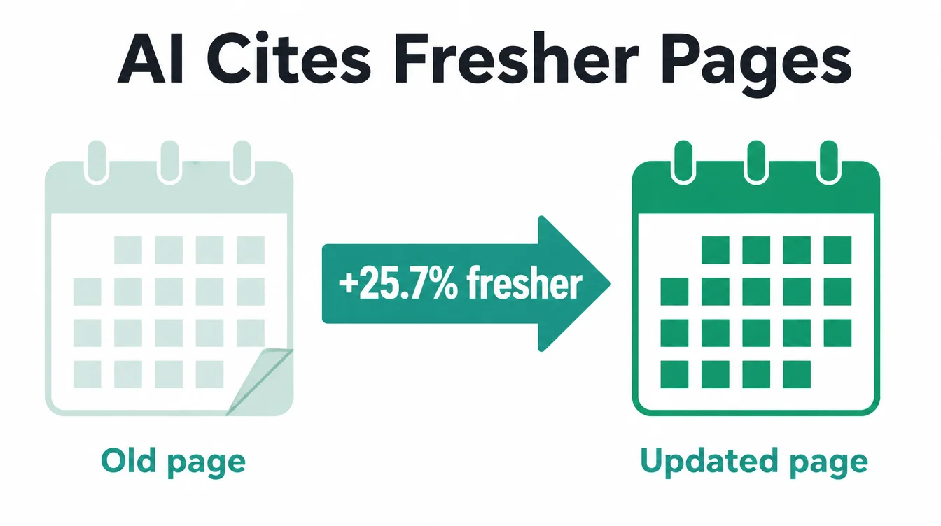 Comparison of an old faded page and an updated page with a 25.7% fresher callout.