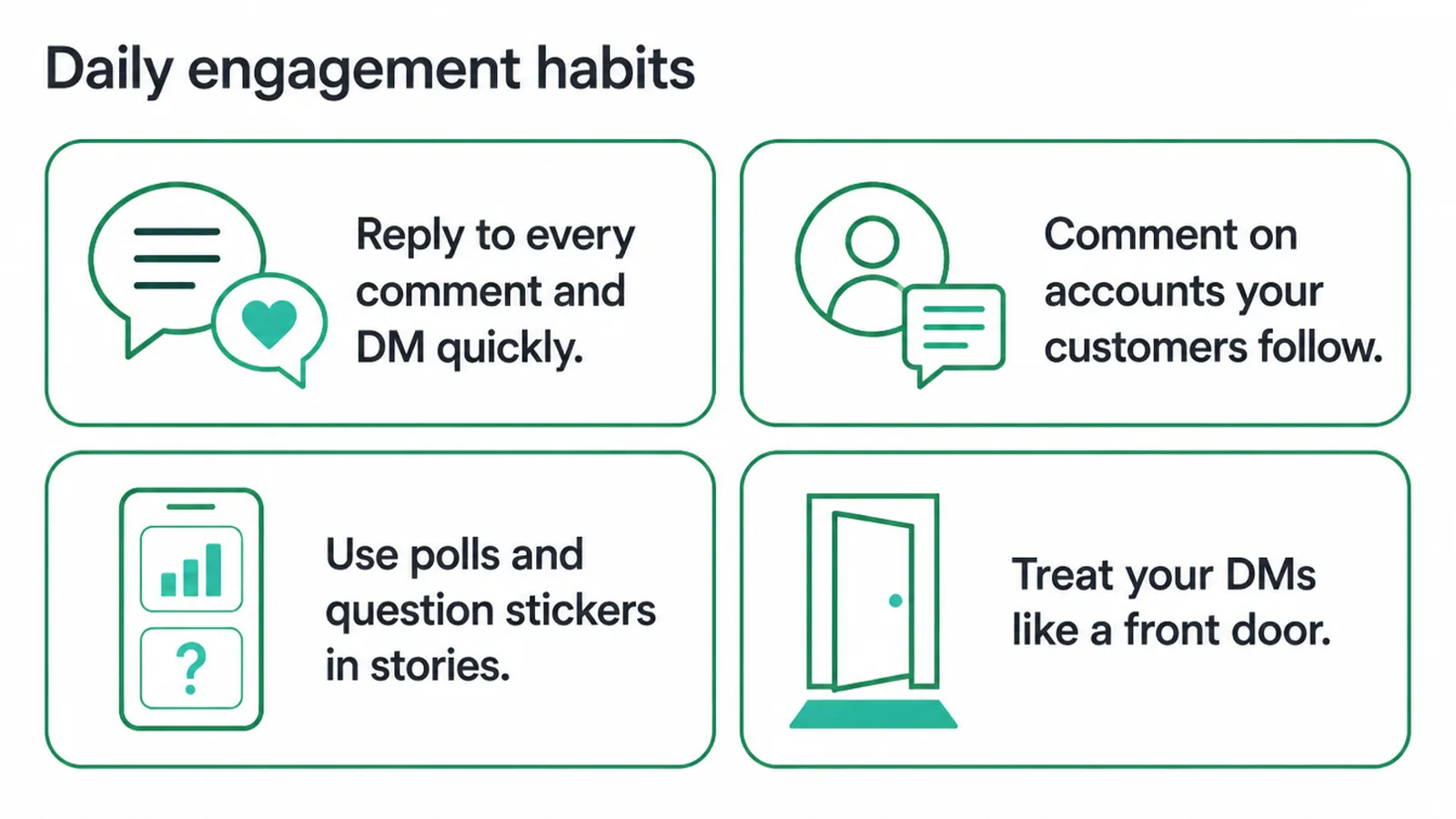 Four daily engagement habits