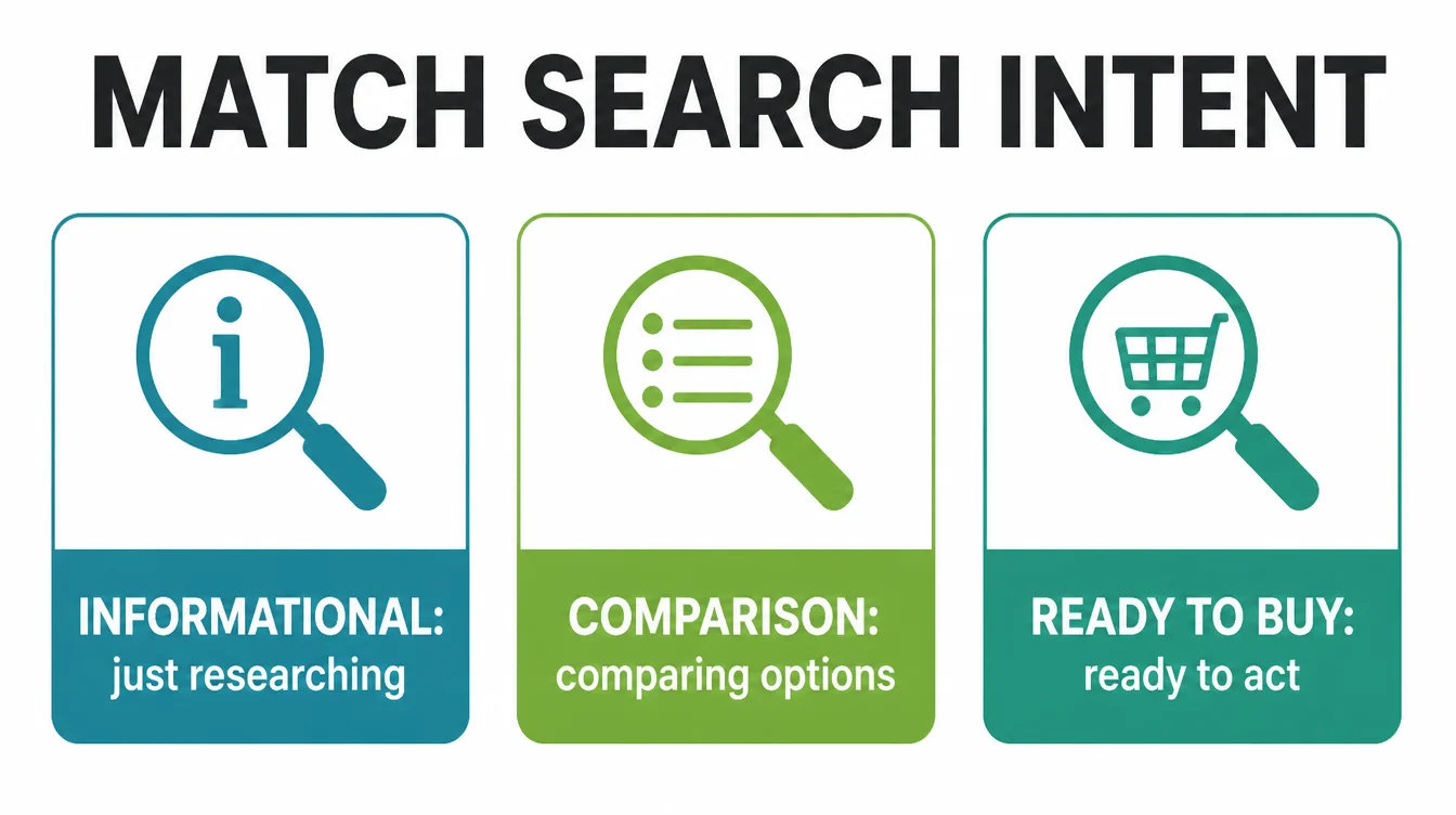 Three search intent types
