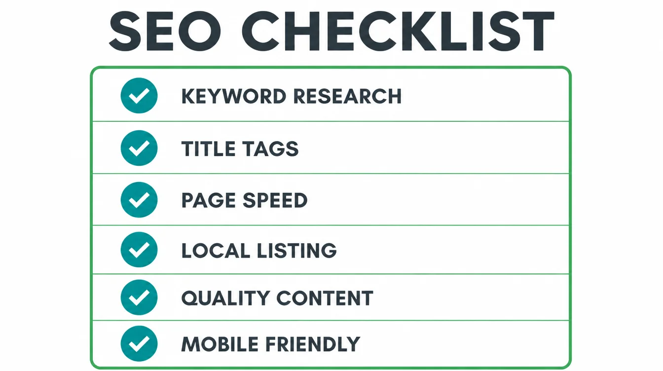 Checklist of six SEO basics
