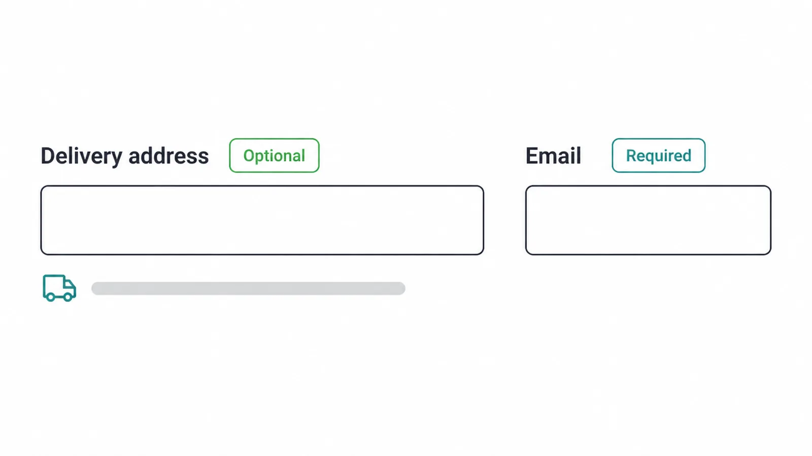 Form field showing a required tag and an optional tag with a helper note.