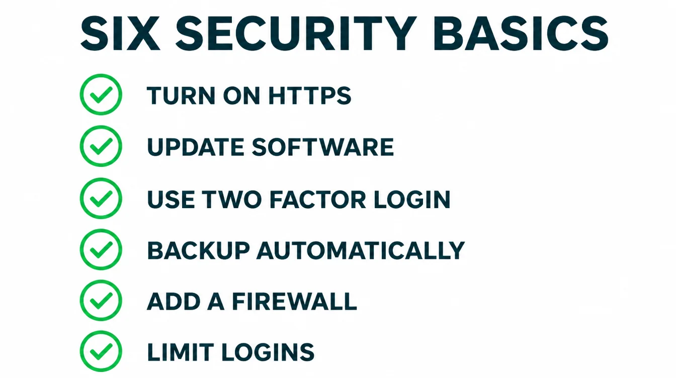 A checklist of six website security basics