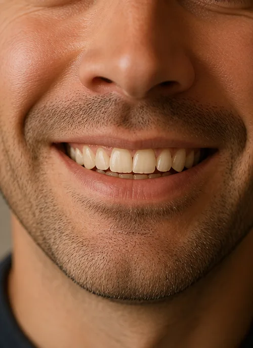 Before — Worn edges, restored length