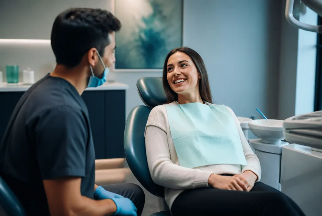 A patient at Axis Smile Studio