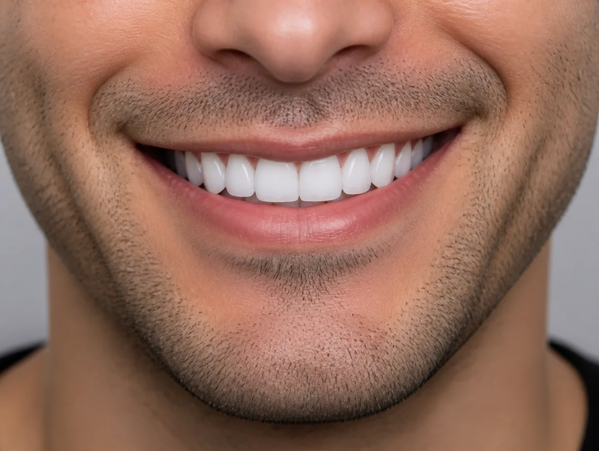 Smile after edge bonding and whitening