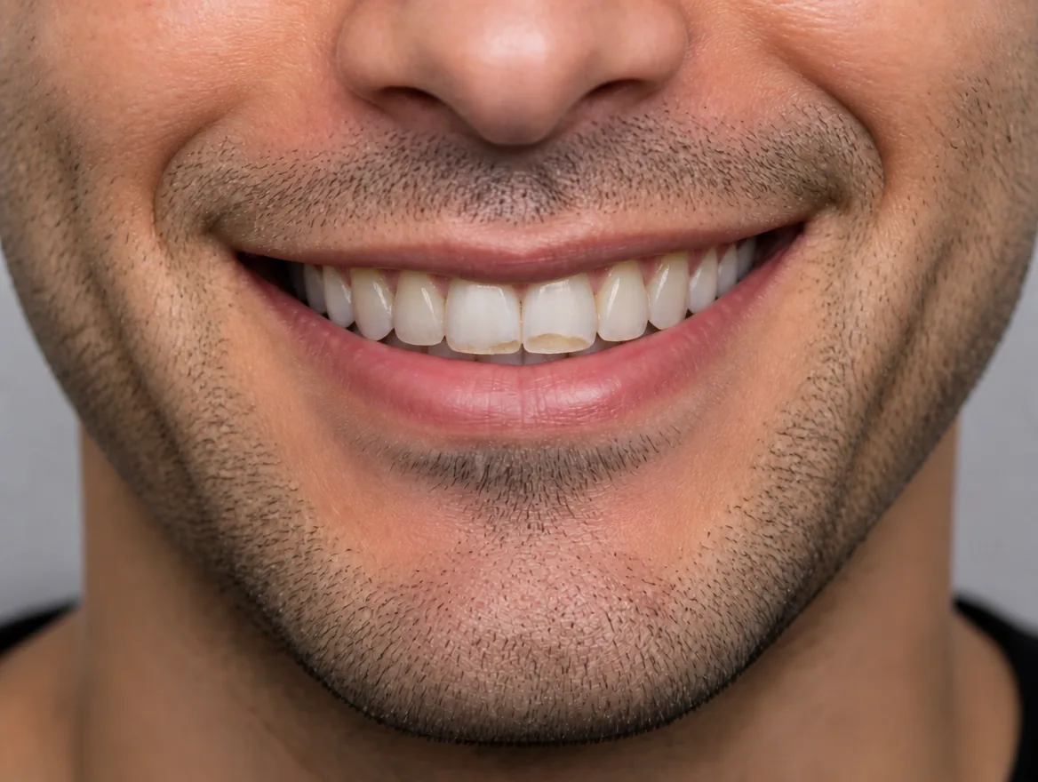 Smile before edge bonding and whitening