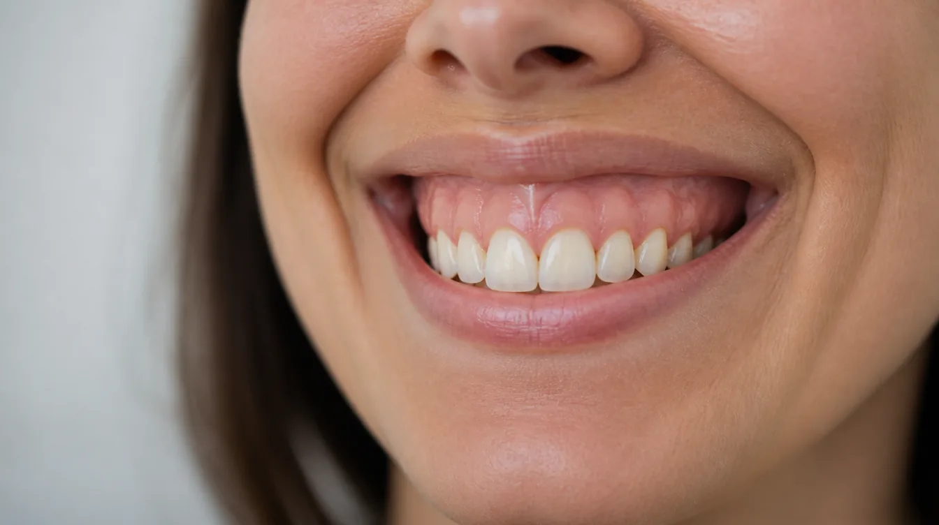 A gummy smile before treatment
