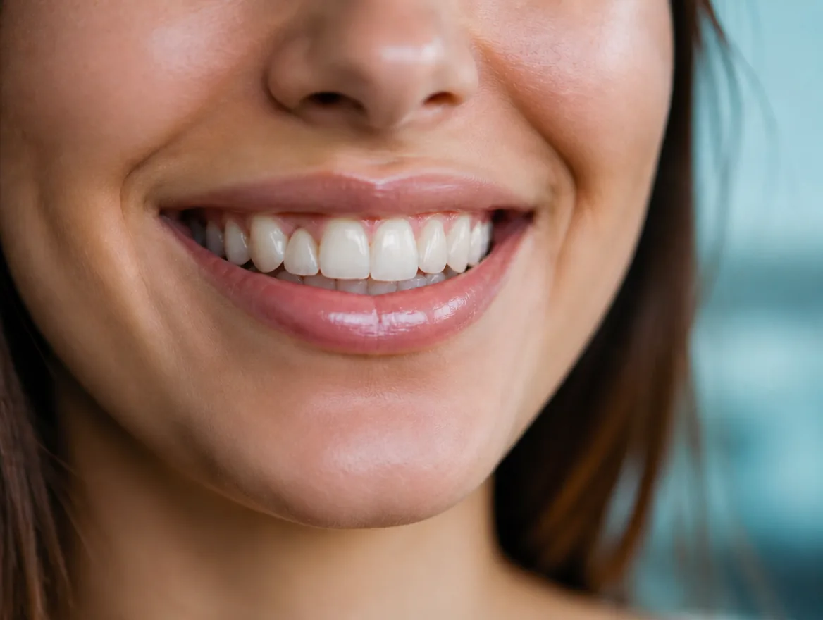Smile before clear aligner treatment