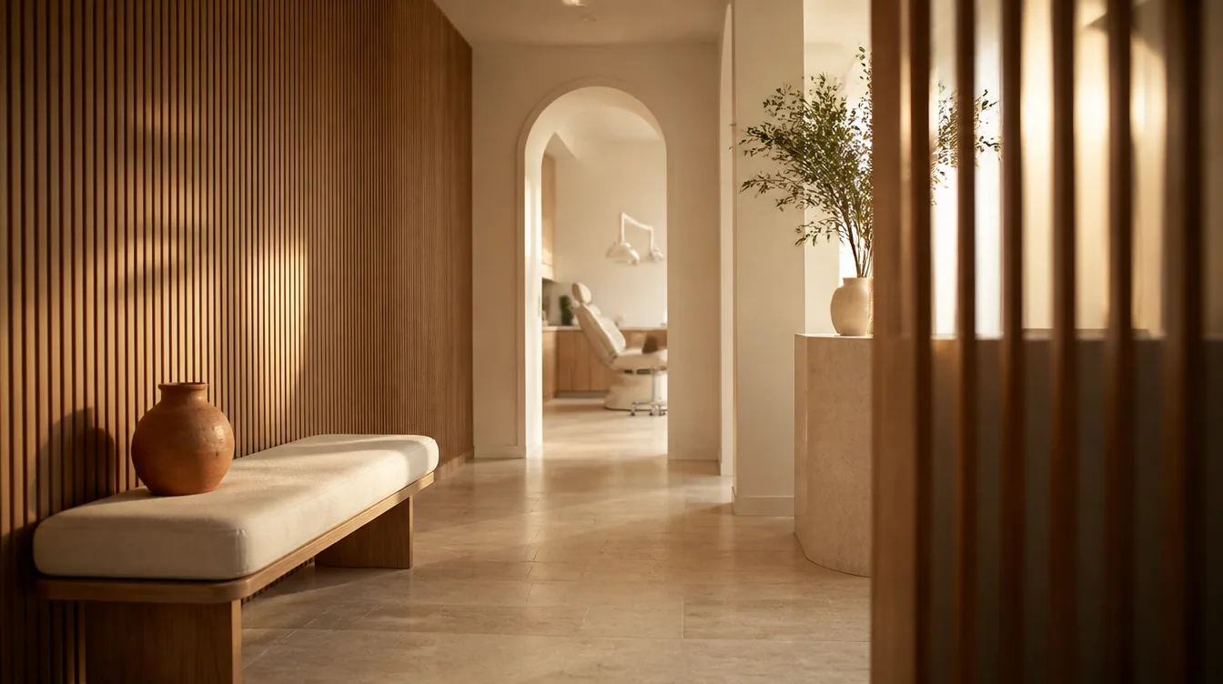 The calm Solene corridor in late-afternoon light