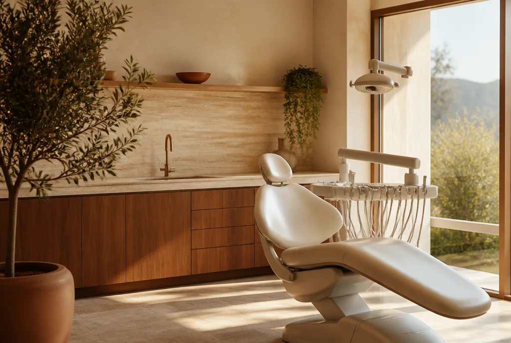 A calm, warm treatment room