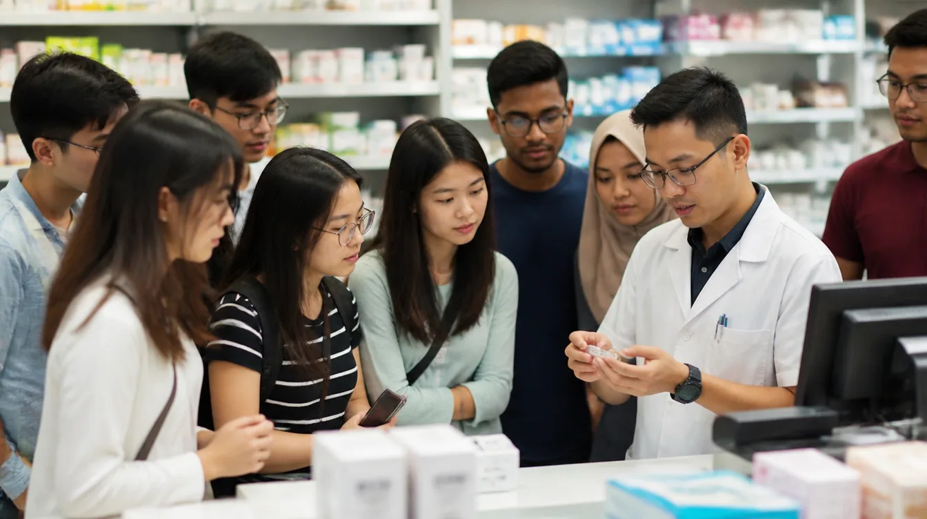 Shadowing a community pharmacist during the semester break.