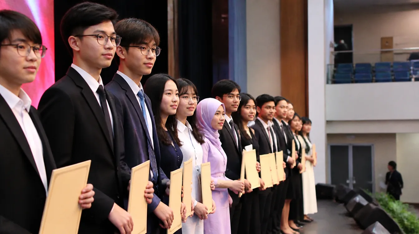 Top achievers on stage