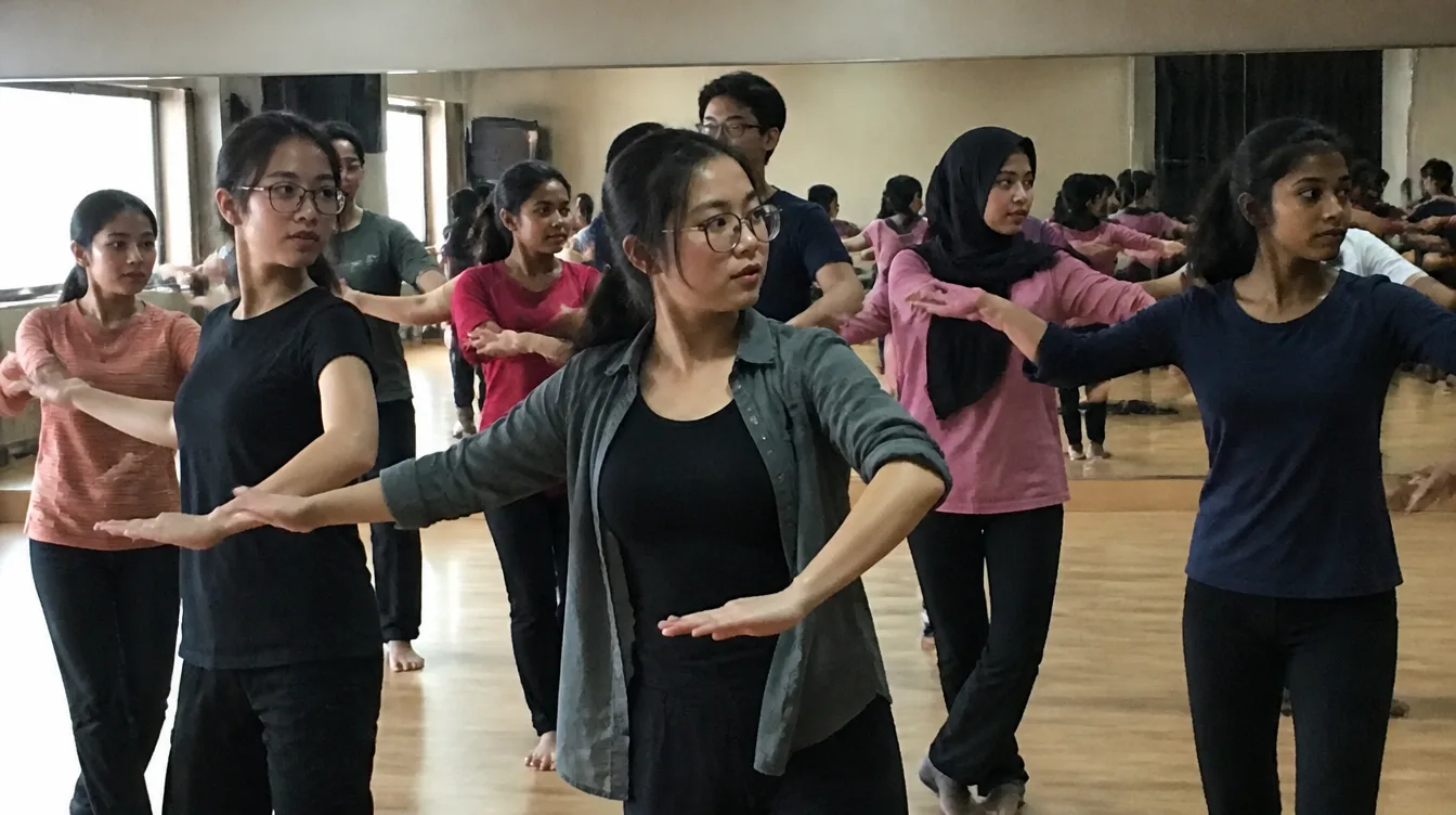 Indian cultural society dance rehearsal