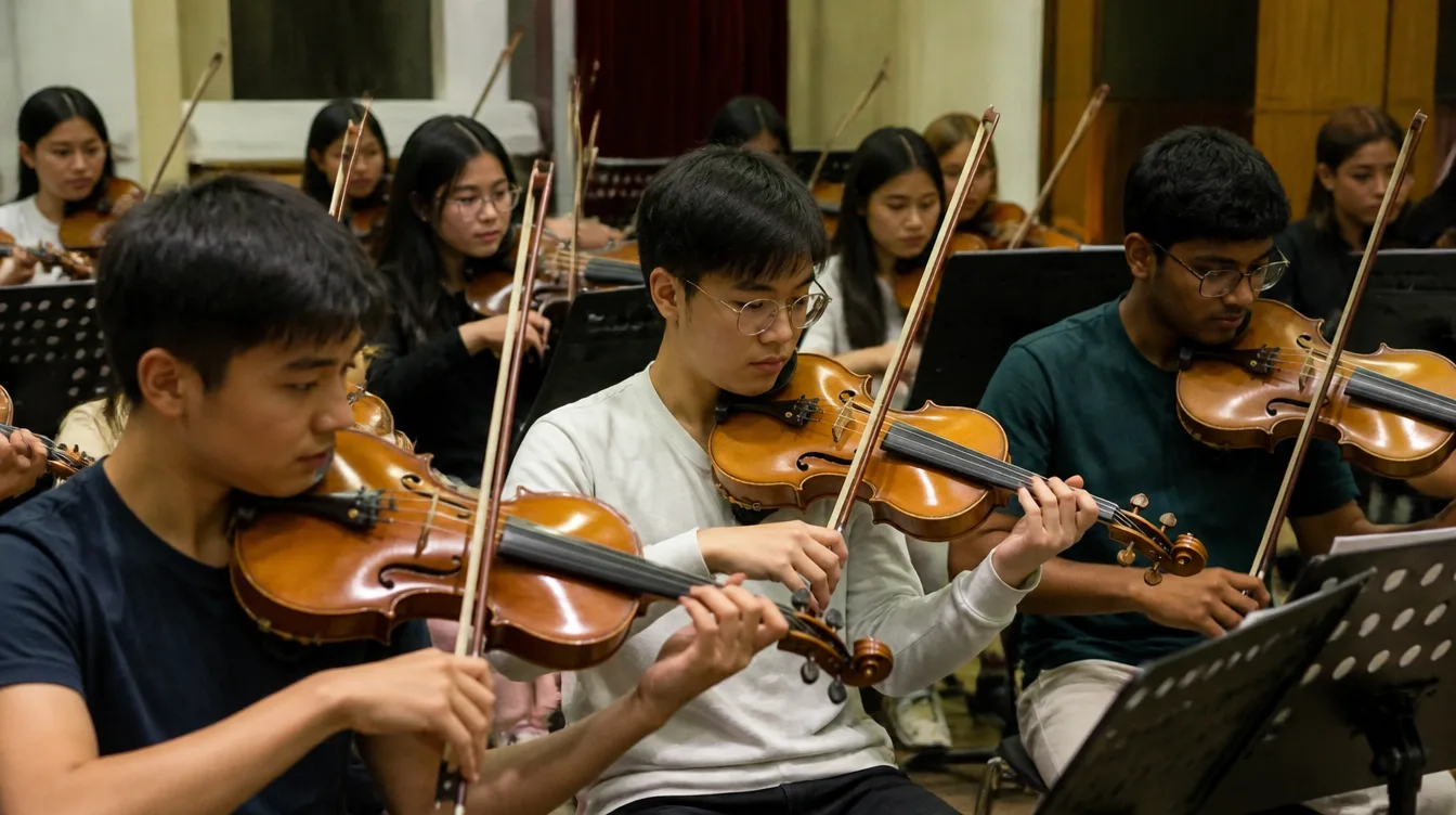 Orchestra rehearsal