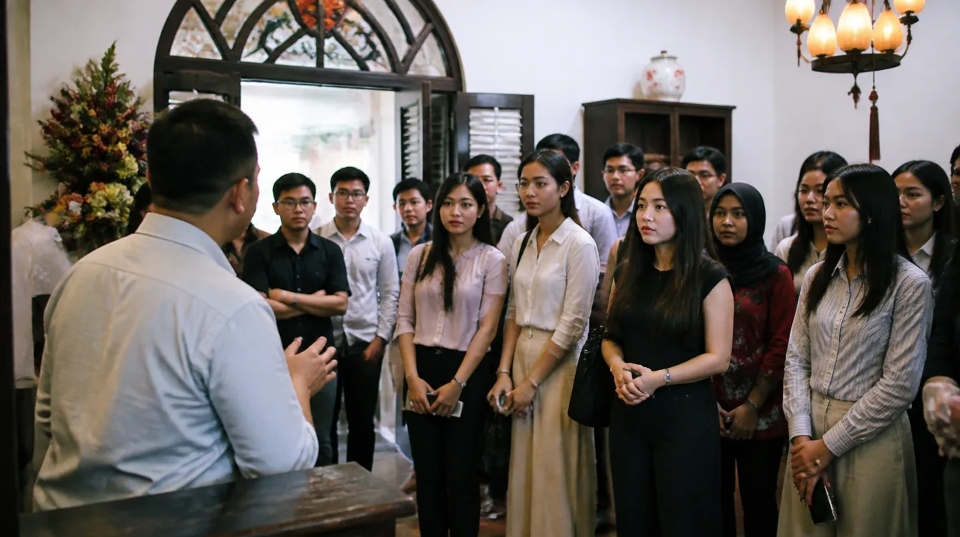 Students visit a heritage hotel